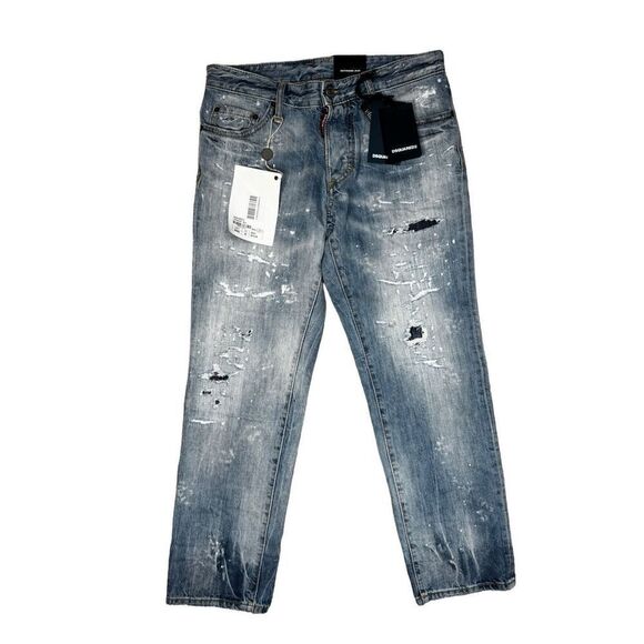 NWT DSQUARED2 Distressed boyfriend Jean size 38 - Picture 2 of 13